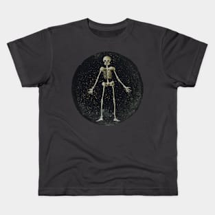 The cutest skeleton in the history of ever - vintage lantern slide, handpainted on glass - cleaned and restored Kids T-Shirt